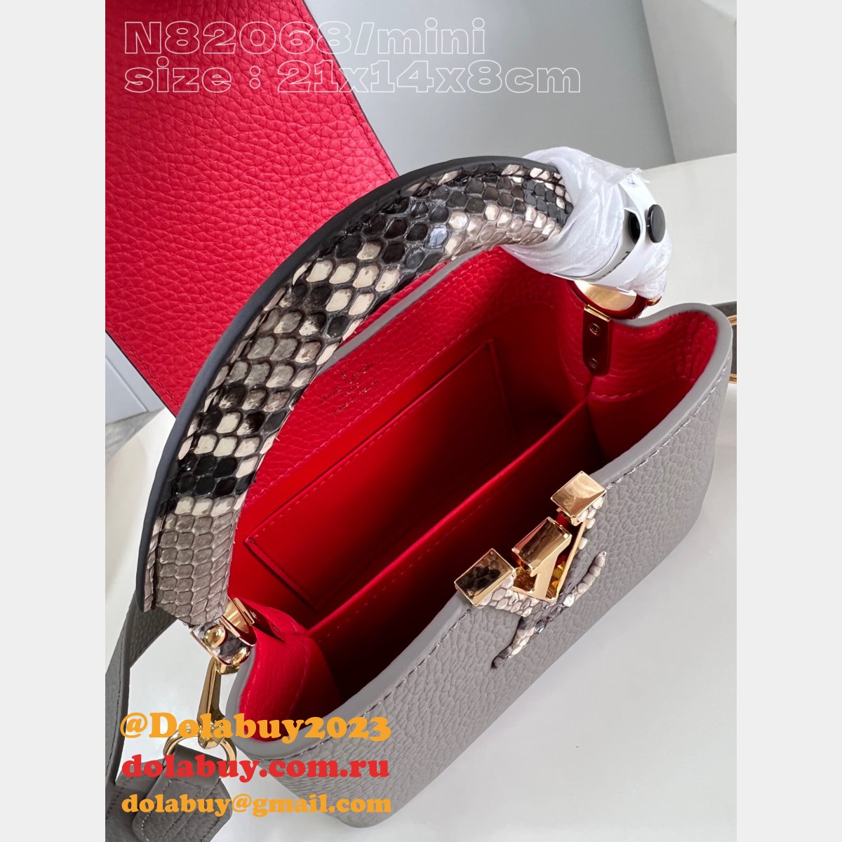 High Quality LV Capucines N82068 Best Replcia Bag