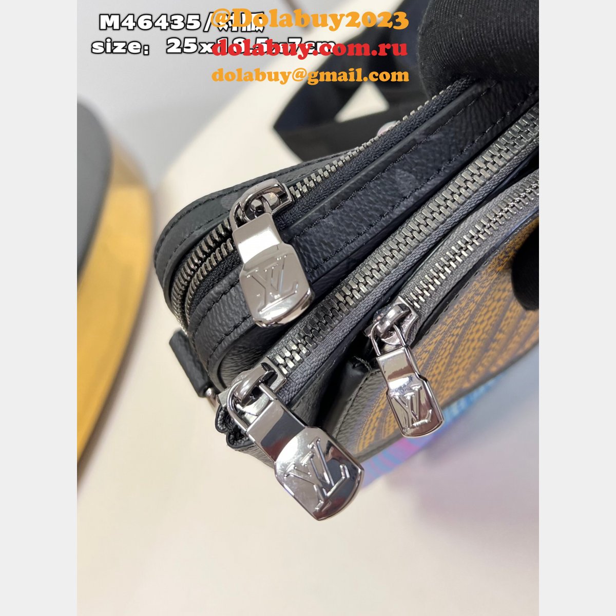 Replicas LV x YK Trio Messenger Monogram Eclipse M46435 Bag