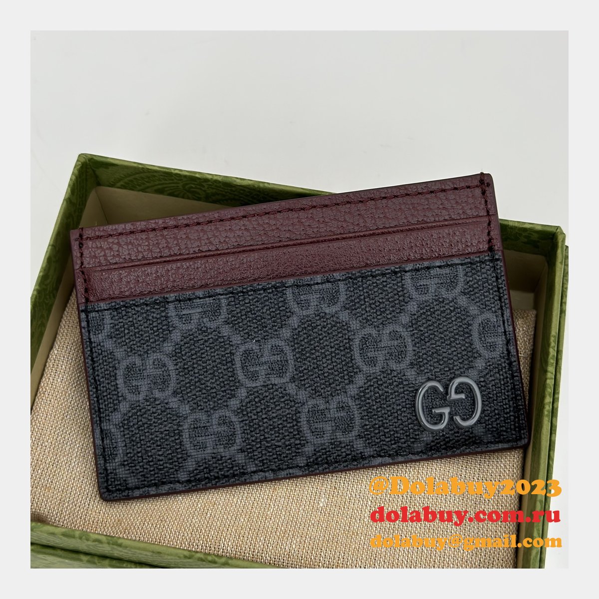 Replica Gucci 1:1 Mirror 768248 Card Case Holder Mens