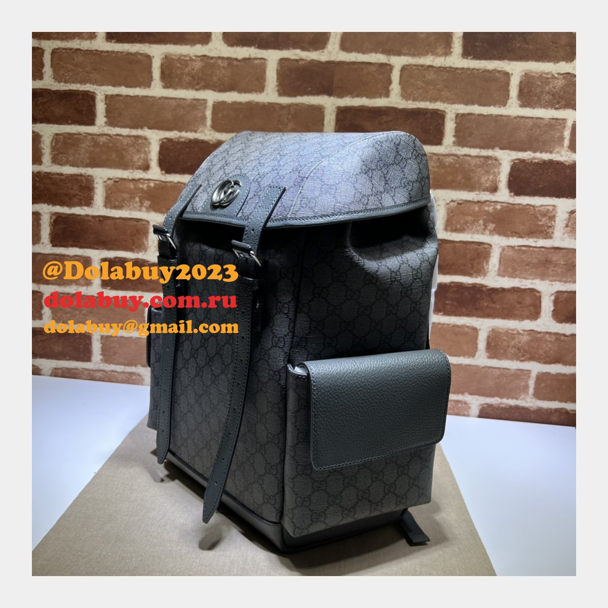 Gucci 1:1 Backpack Mens GG Supreme Ophidia 598140 Replica Bag