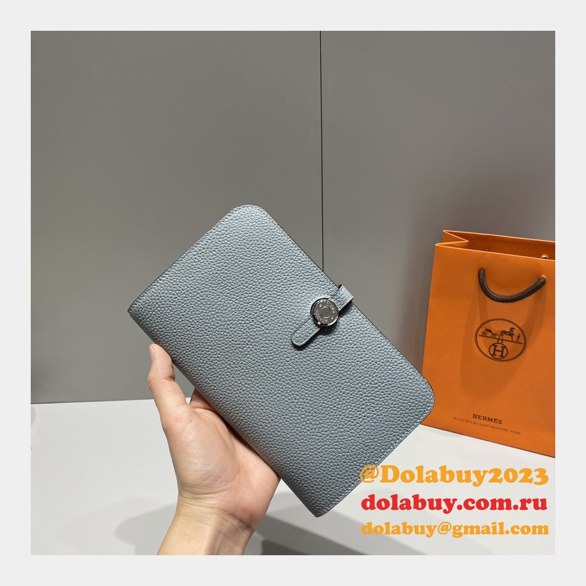 Luxury 1:1 Mirror Hermes Togo Passport Holder