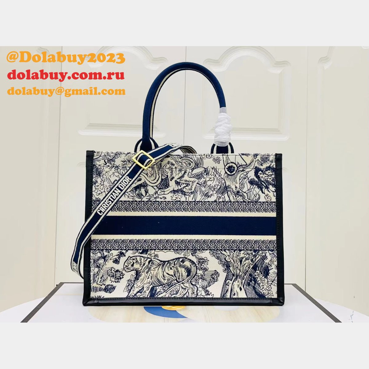 Luxury Dior Book tote with strap new 1286 all size