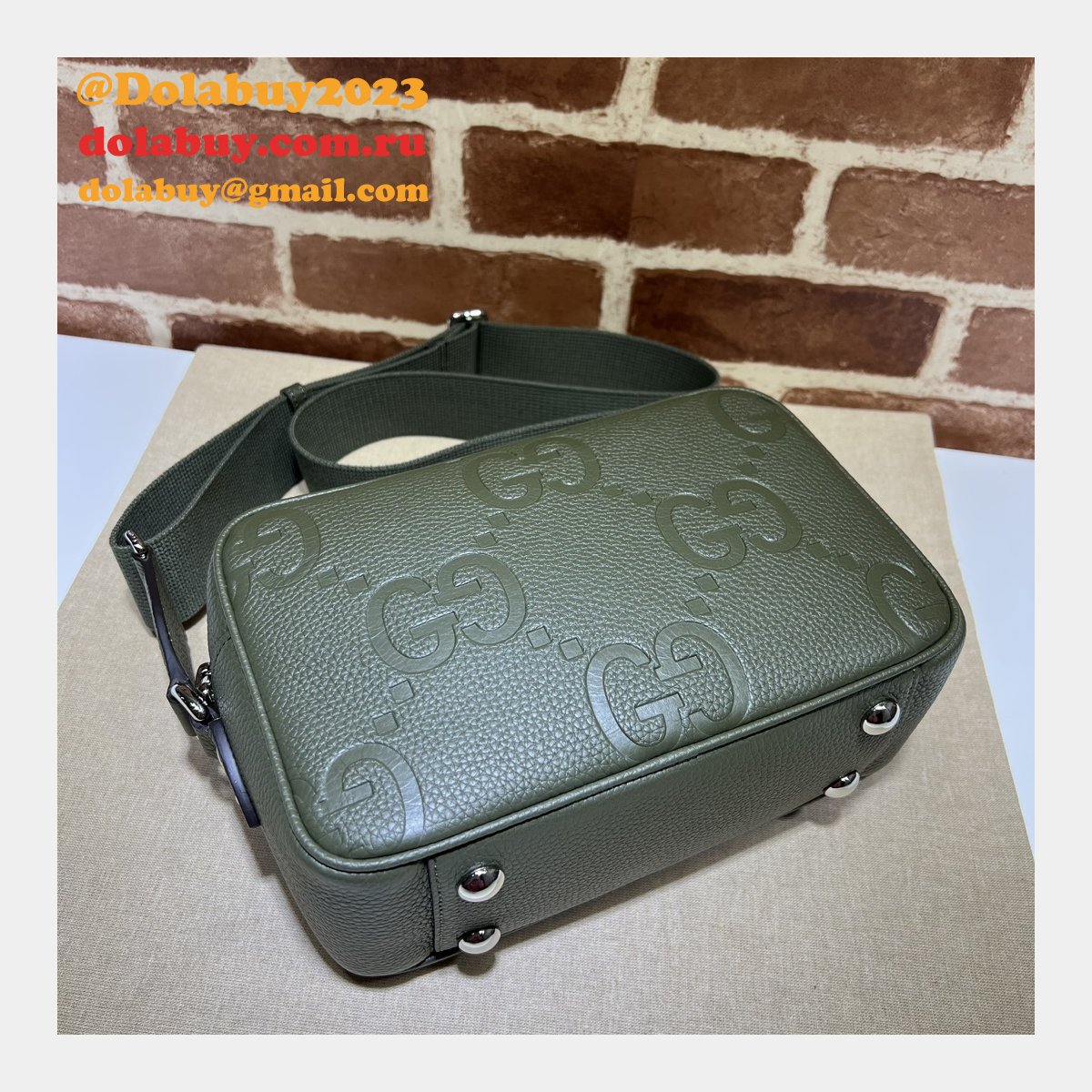 Luxury Jumbo GG Gucci 766946 Travel Messenger Replica Bag