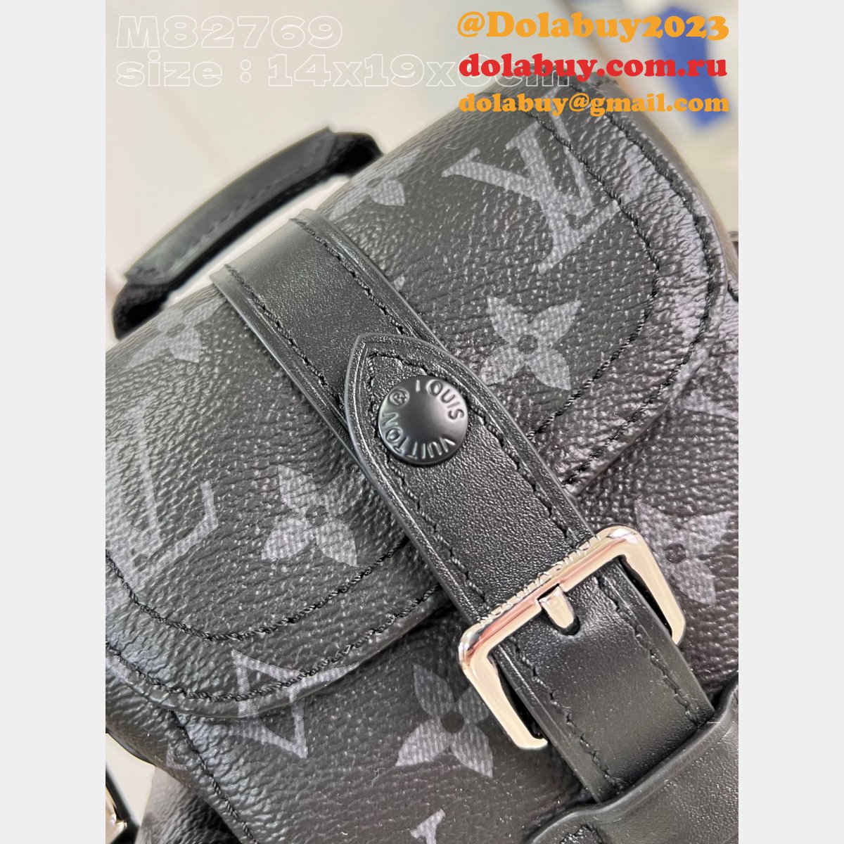 Designer Nano Christopher Replica Louis Vuitton Black M82769 Bag