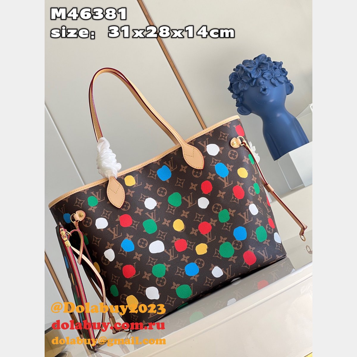 Louis Vuitton LV x YK Neverfull Best M46381 Monogram Handbag