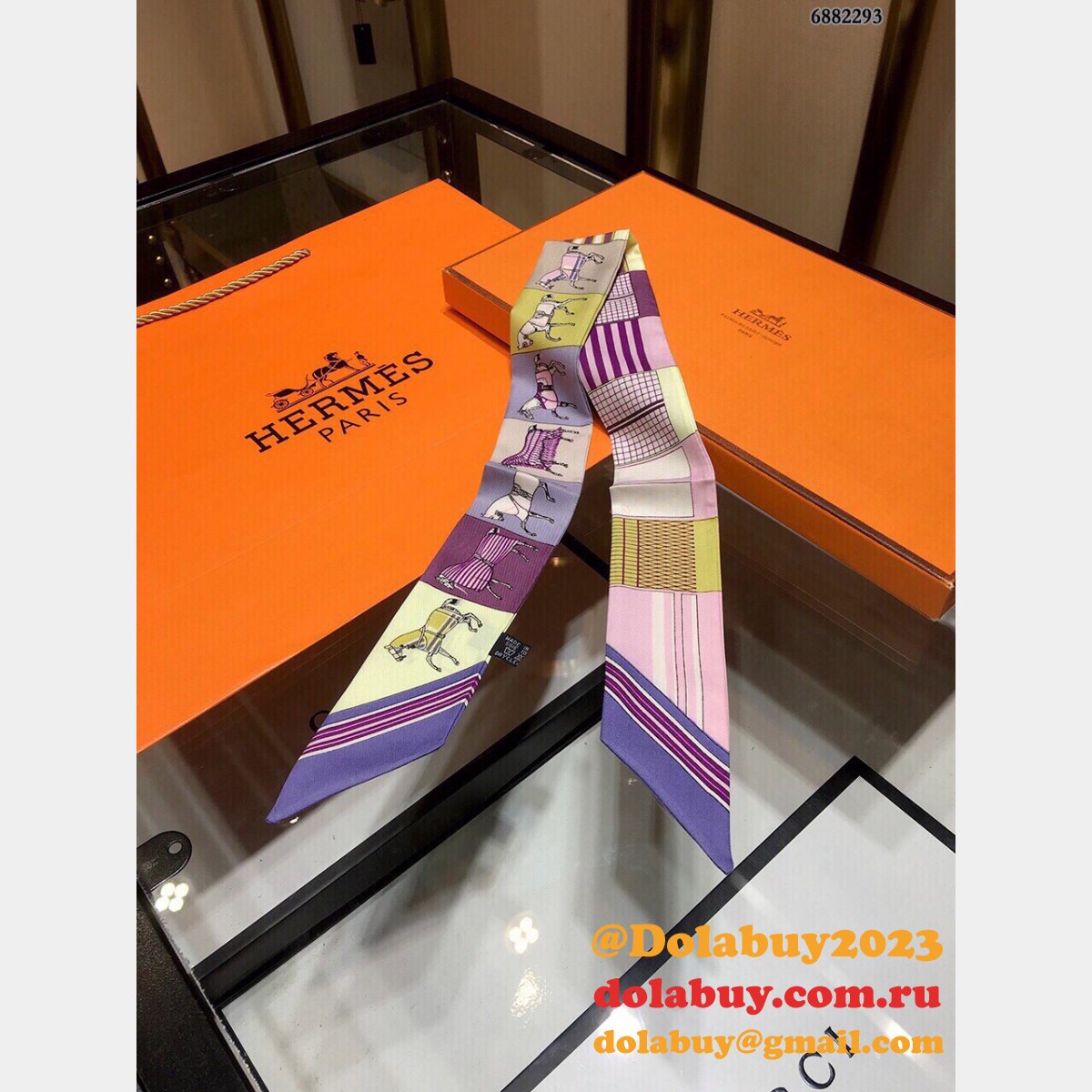 Hermes H Straps bow tie streamers
