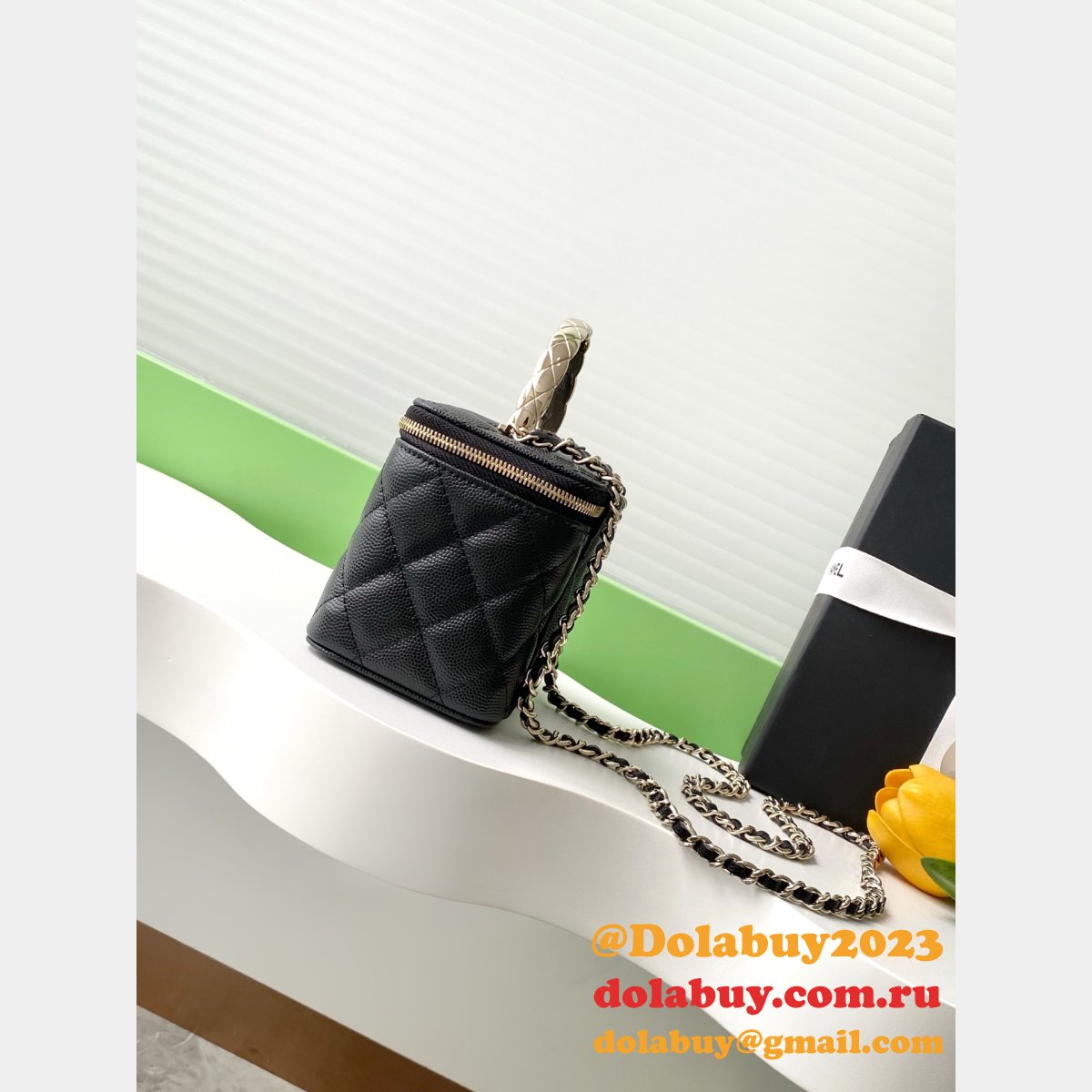AP4590 1:1 Mirror Chain Shoulder Vanity Bag