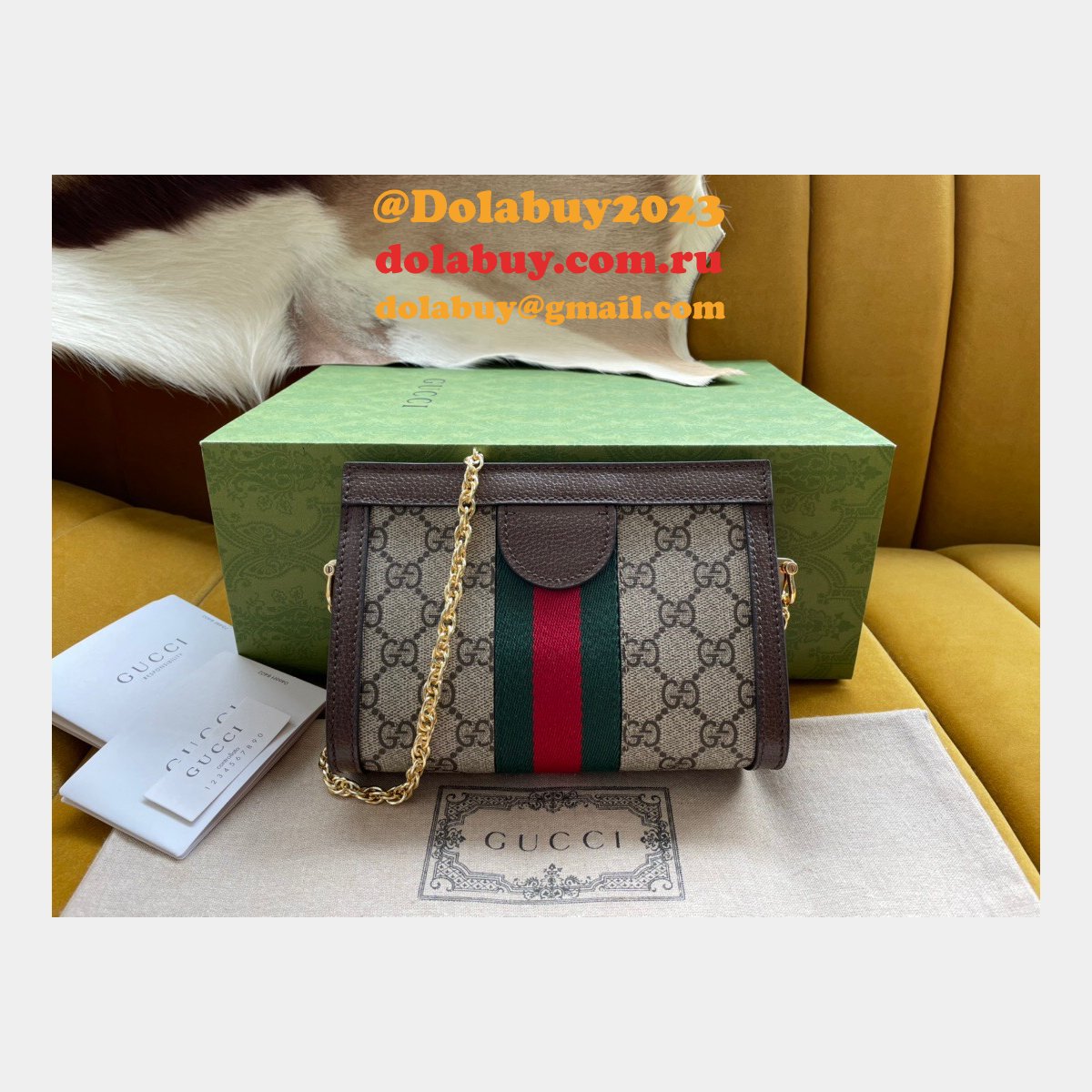 aaa+ G*u*i crossbody fake ophidia mini shoulder 602676 beige bag