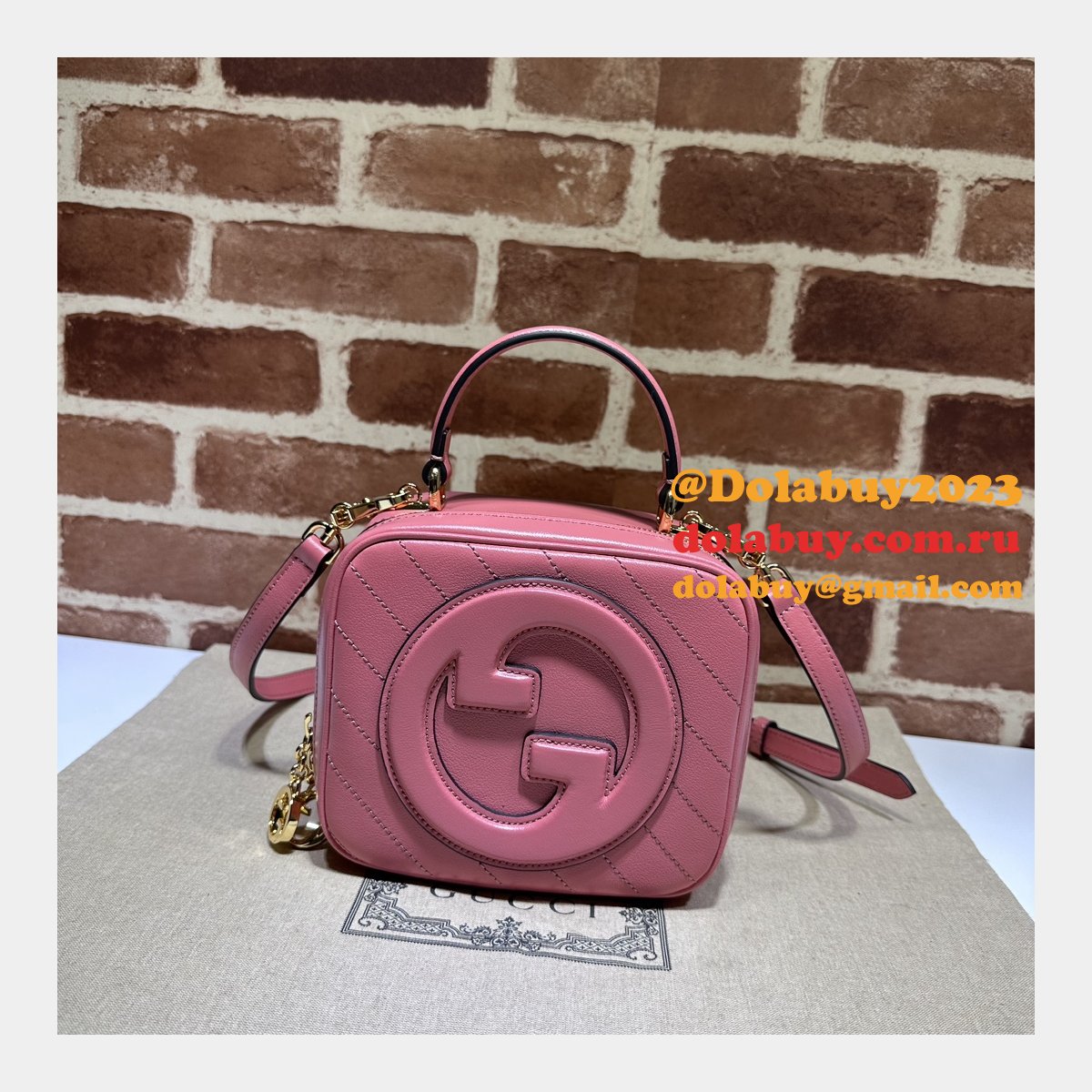 designer G*u*i replica crossbody 744434 blondie top bag