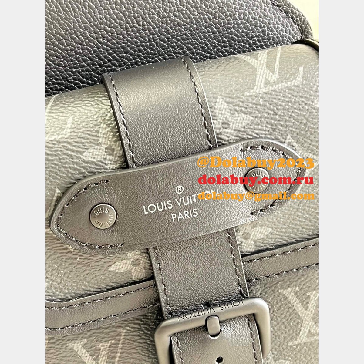 Louis Vuitton Luxury Replica Saumur Slingbag Monogram Eclipse Canvas M45912 Bags