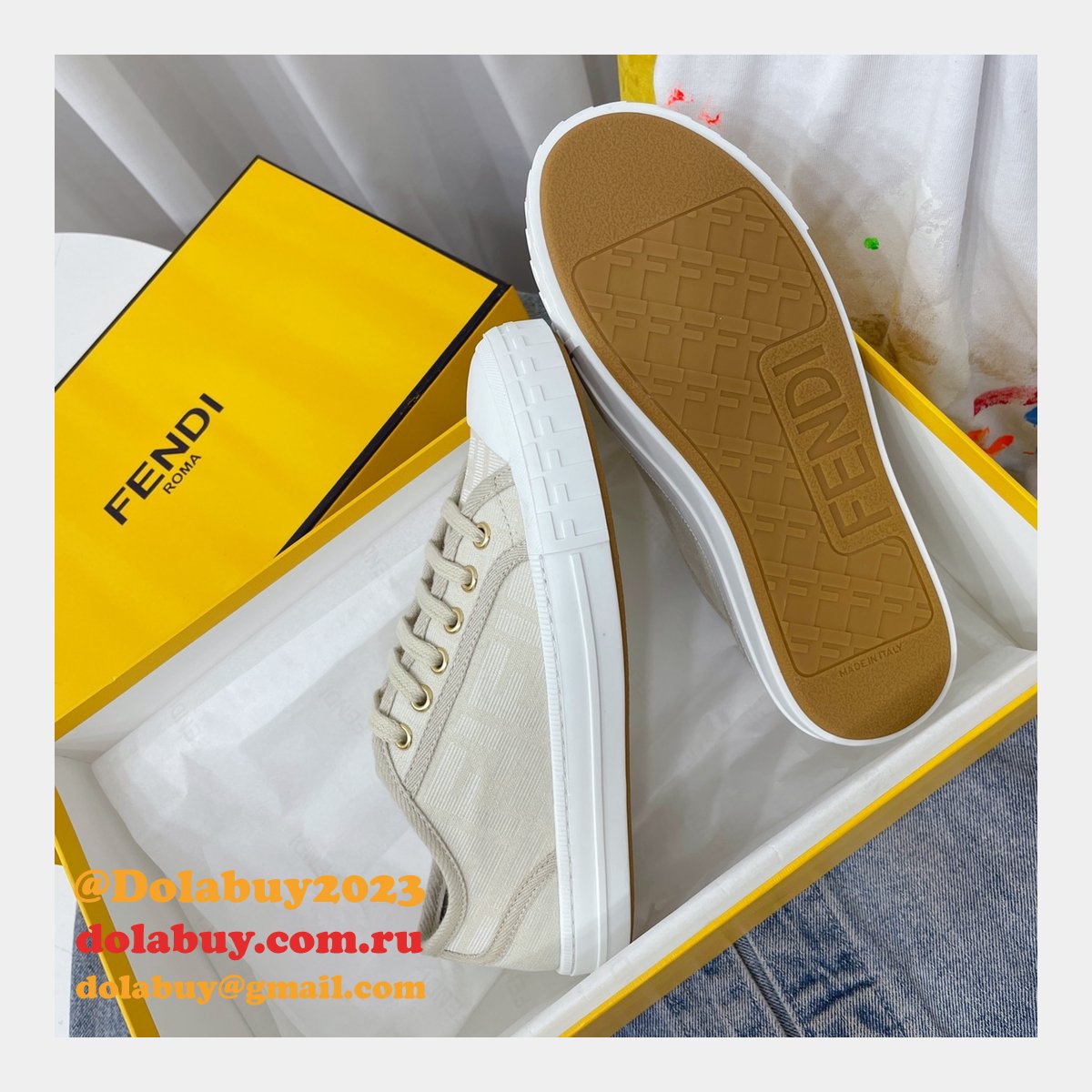 1:1 Fake Domino Fendi Shoes Website to Get Replica Sneakers