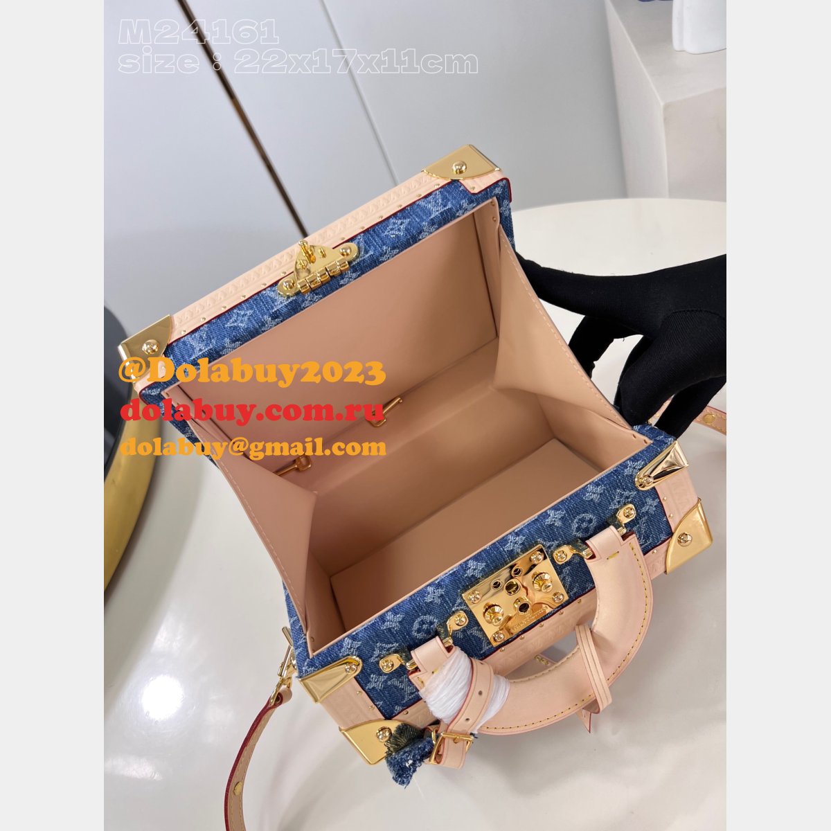 Petite Valise Denim Bleu M24161 Copy Louis Vuitton 1:1 Mirror Bag