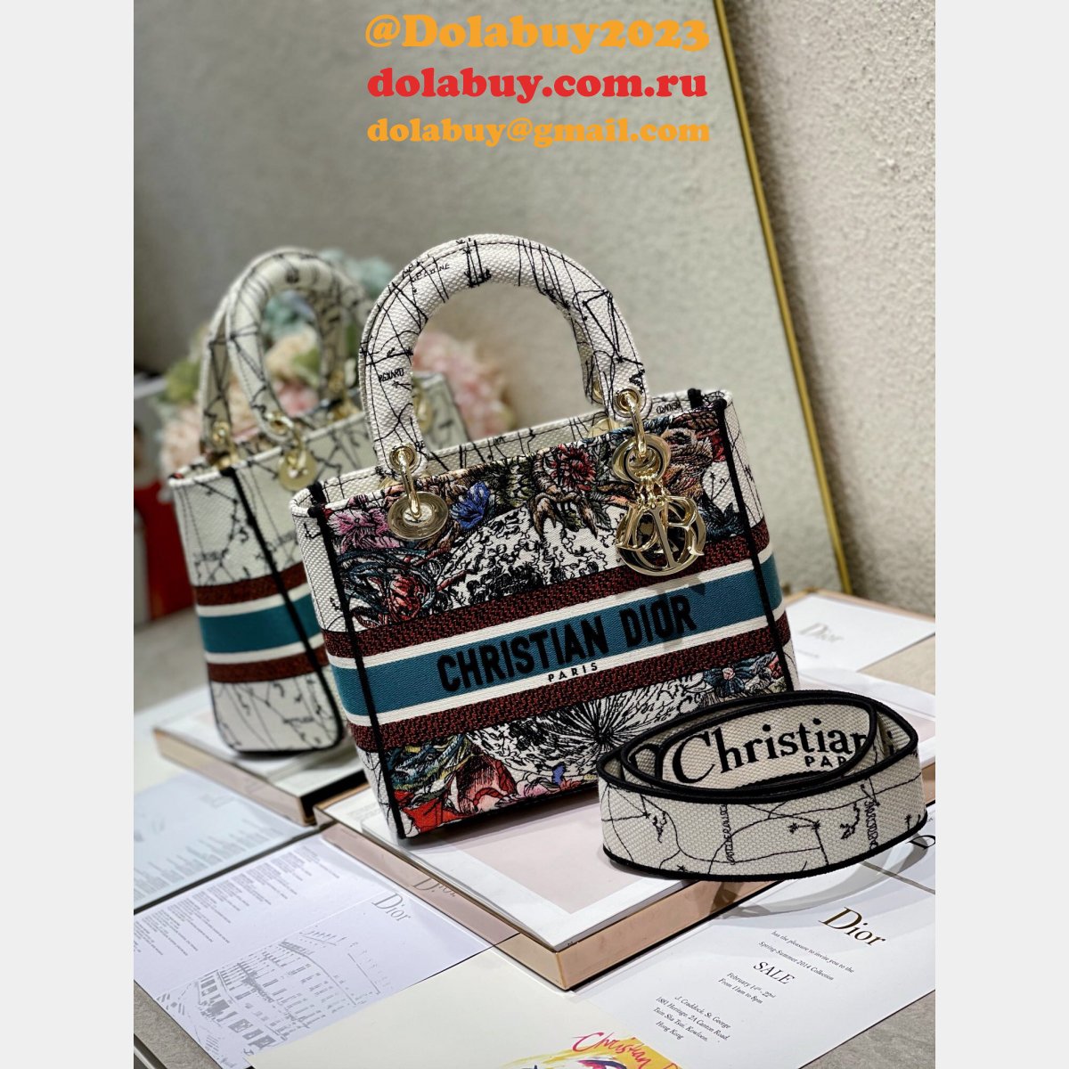 Best Lady Dior 24cm Handbag Mirror Quality