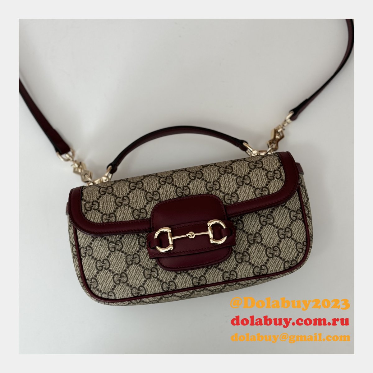 Designer Gucci Horsebit Duplicate Shoulder 815206 7 Star Bag