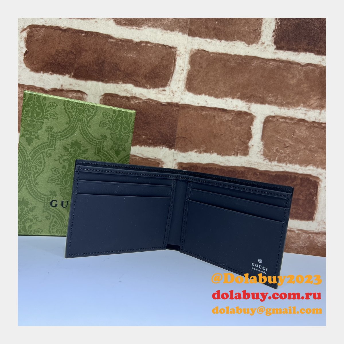 GG Replcia Gucci 771314/771315/780403 Rubber-effect Zip Card Case Wallet