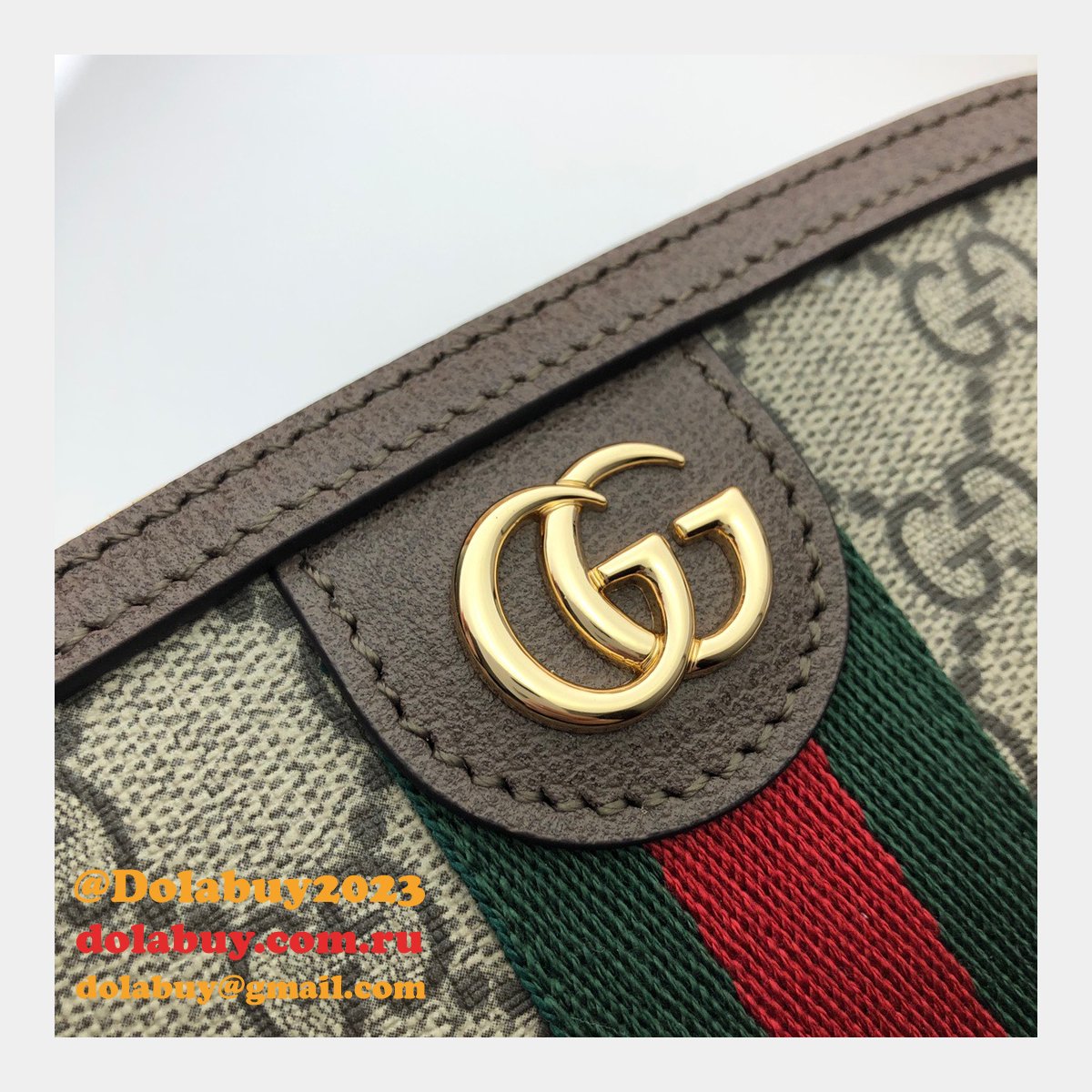 Knockoff Gucci Ophidia 625551 Cosmetic Case 7 Star GG Supreme Canvas
