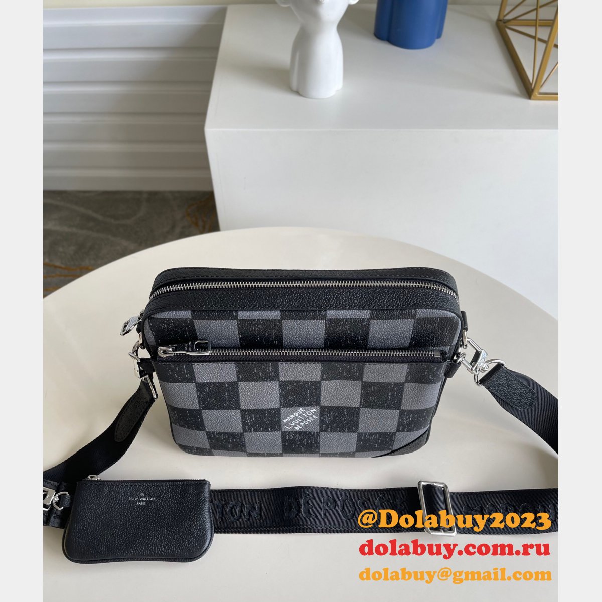 Best High Quality Replica LV Trio Messenger Other Leathers N80401 Black Bags