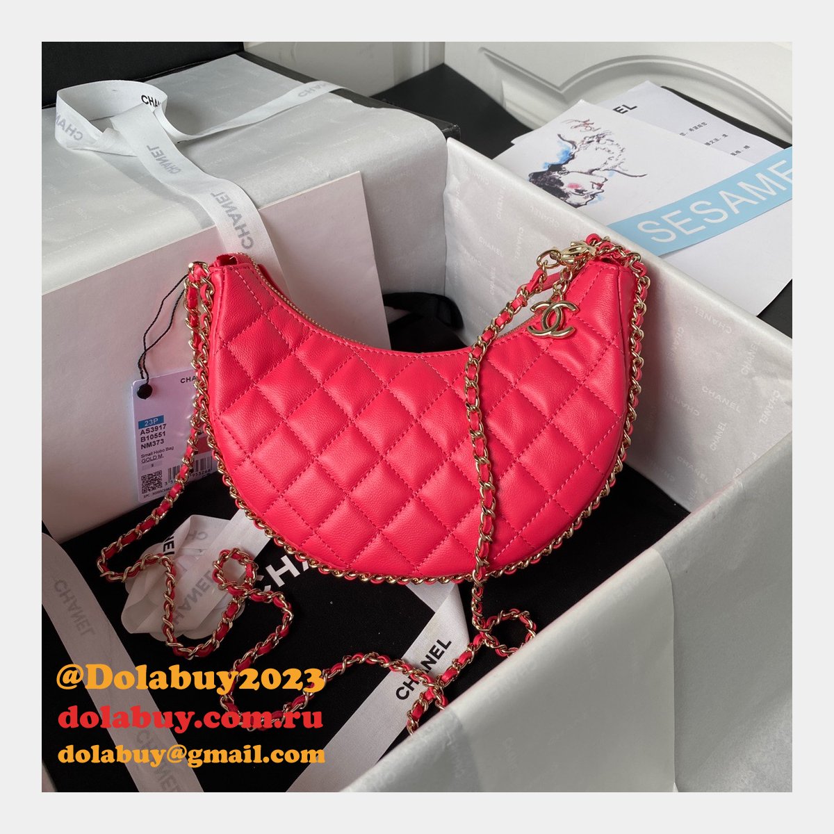 We Sale High-quality Fake AS3917 Lambskin Hobo Bag