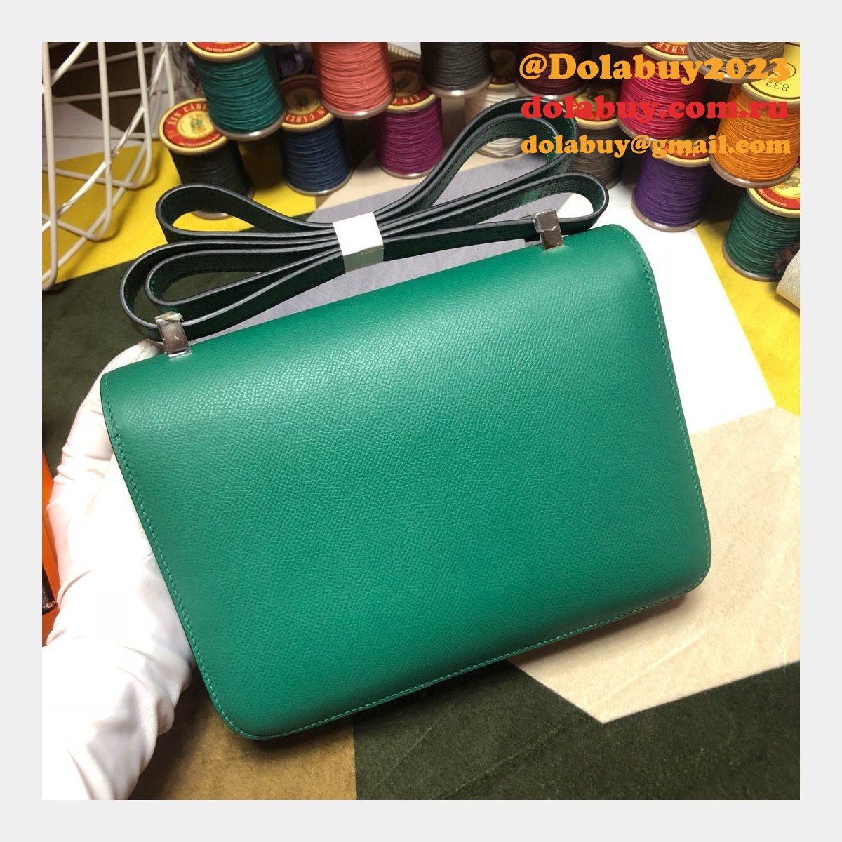 Hermes Constance Bag 23cm Epsom Leather Green