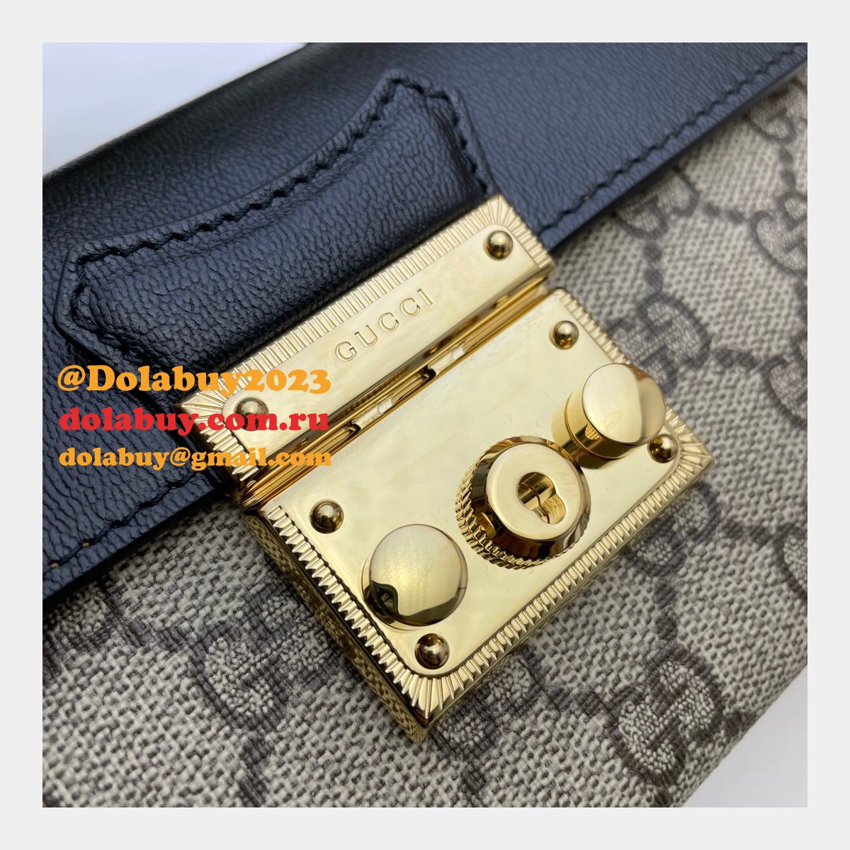 Gucci Replica 7 Star 652683 Padlock mini bag GG Supreme Cheap