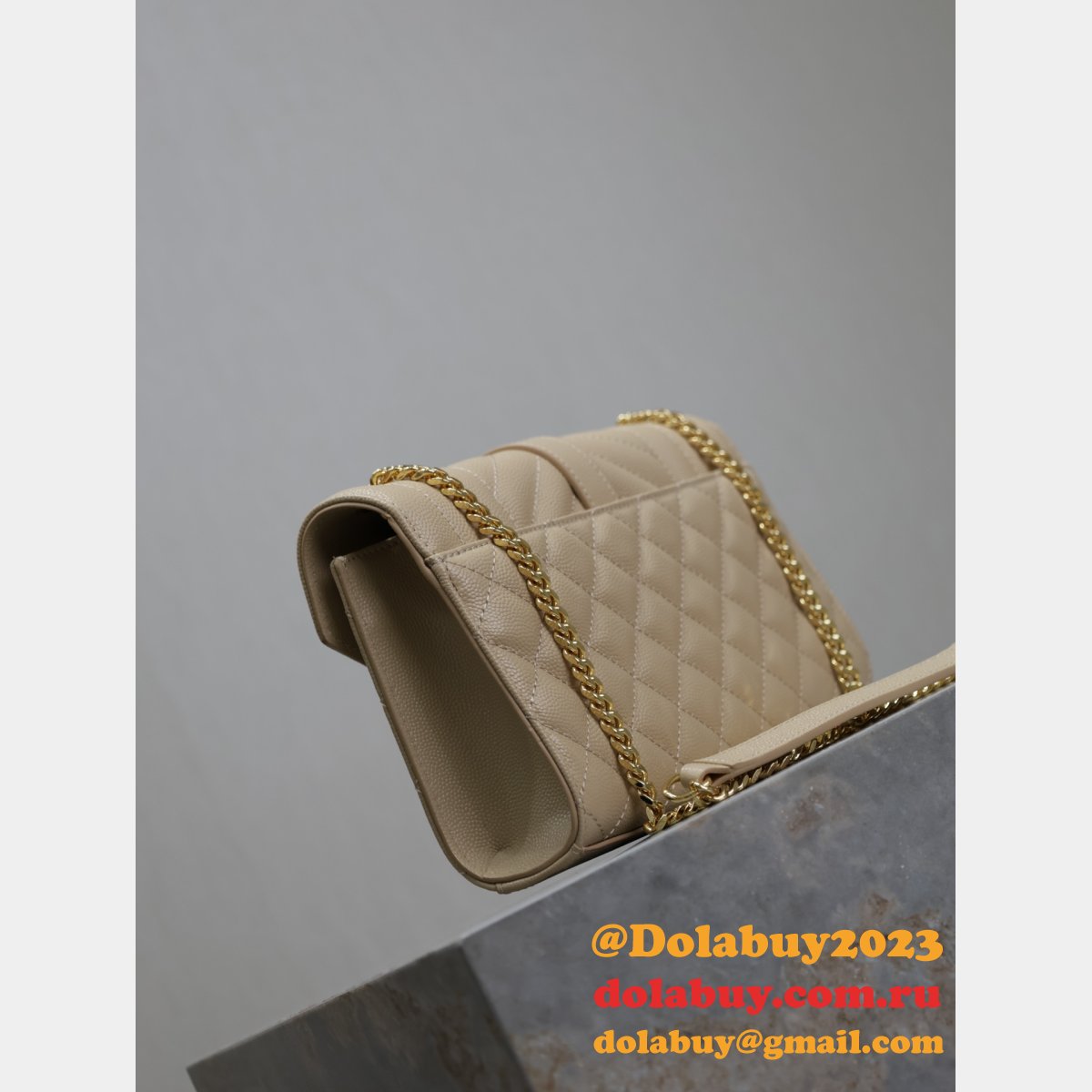 Top Quality Yves Saint Laurent Caviar Leather Envelope Bag