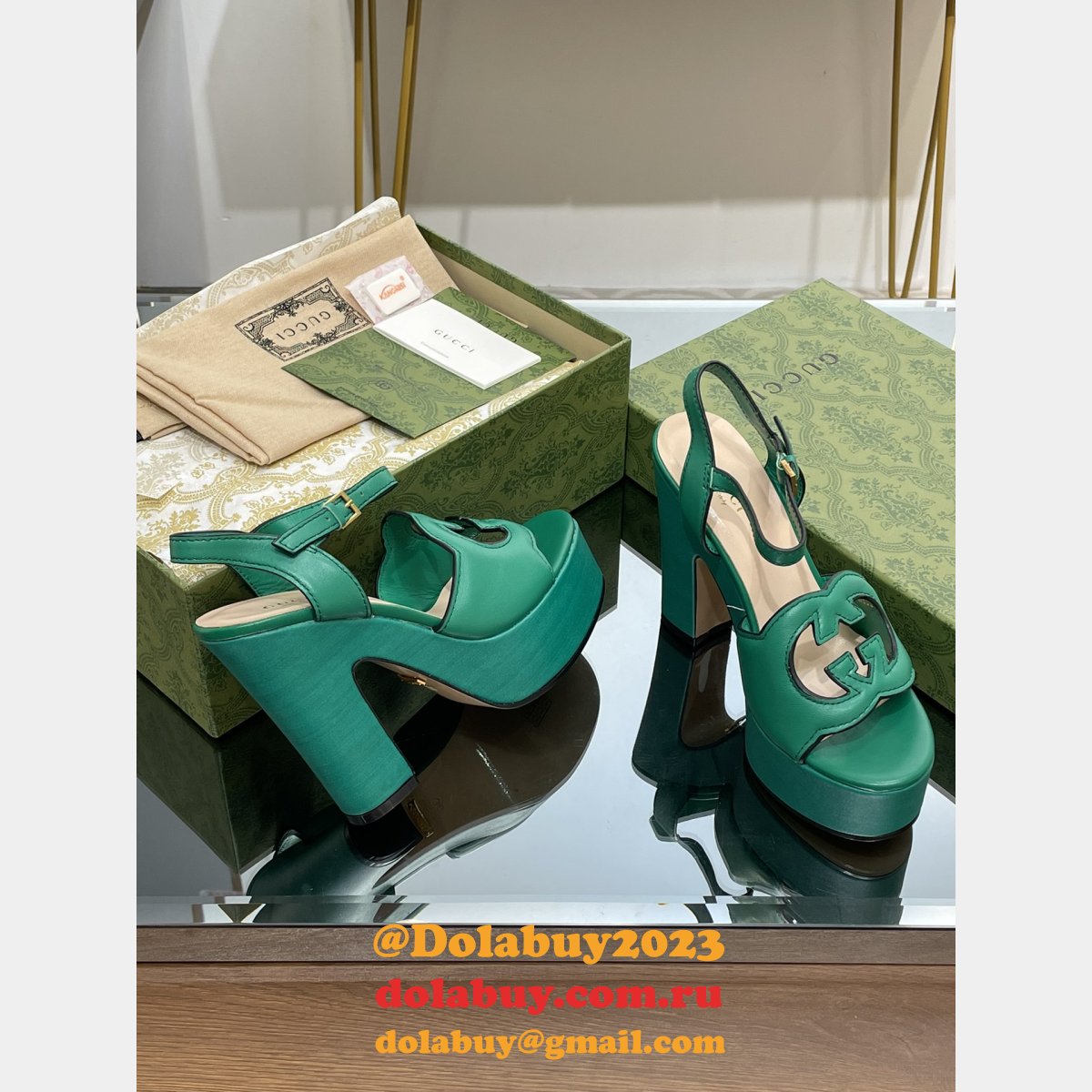 perfect G*u*i cheap replica cutout sandals shoes on 2023 sale