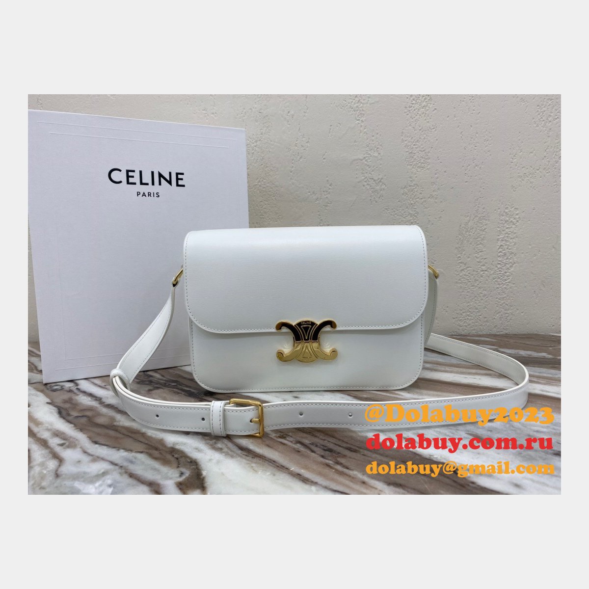 The Best Celine 1:1 Mirror Triomphe Replica Dolabuy 22cm Bag