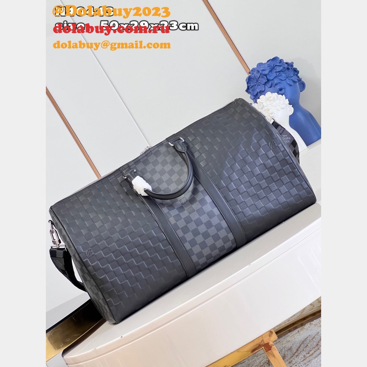 Louis Vuitton Replica Wholesale N40443 Travel Keepall 50 Damier Infini