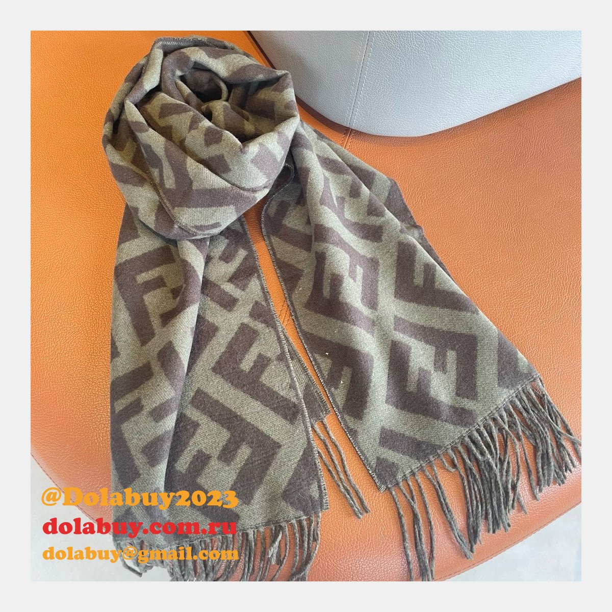 Designer Knockoff Fendi Cashmere Scarf