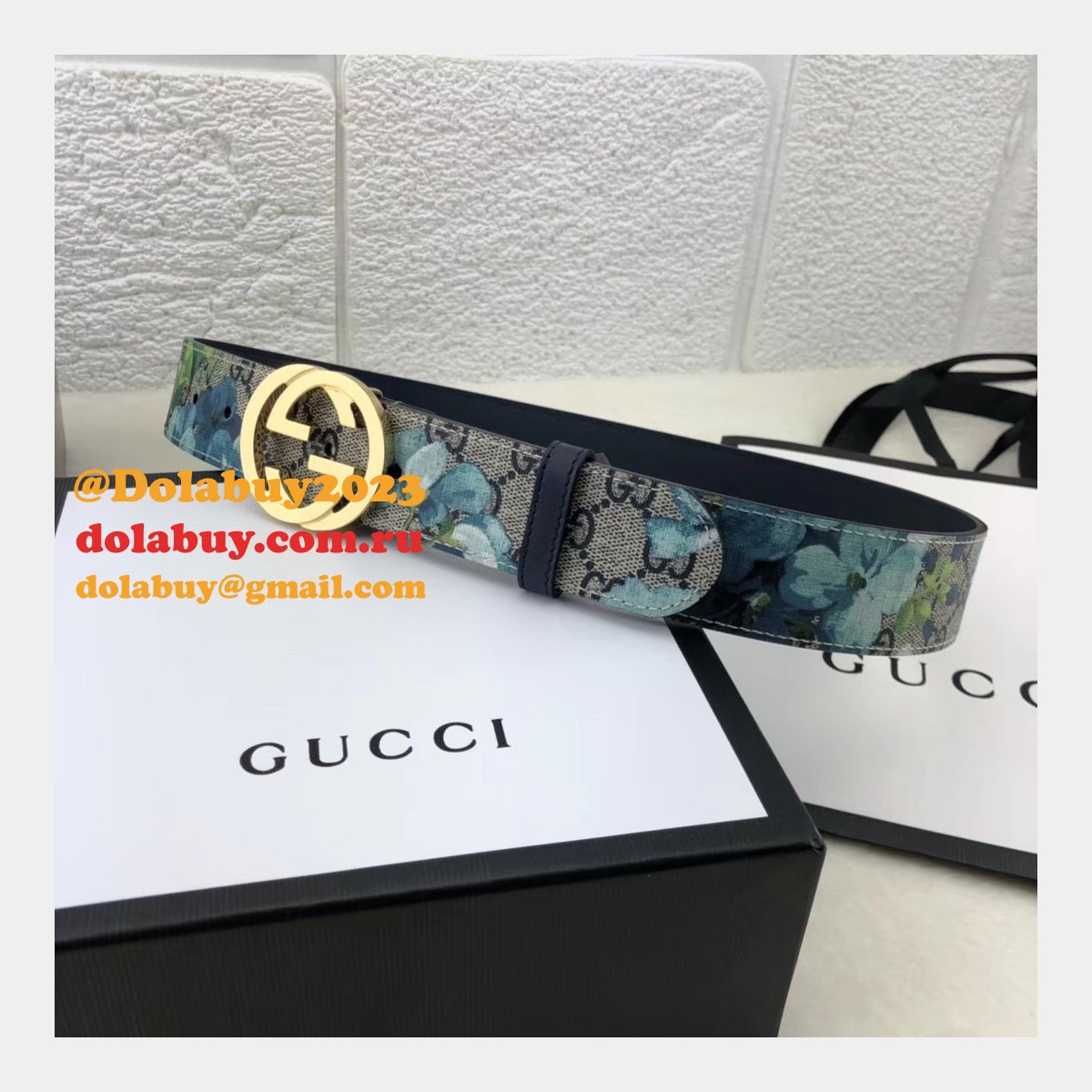 G*u*i belt with double g buckle 38mm-1 top quality