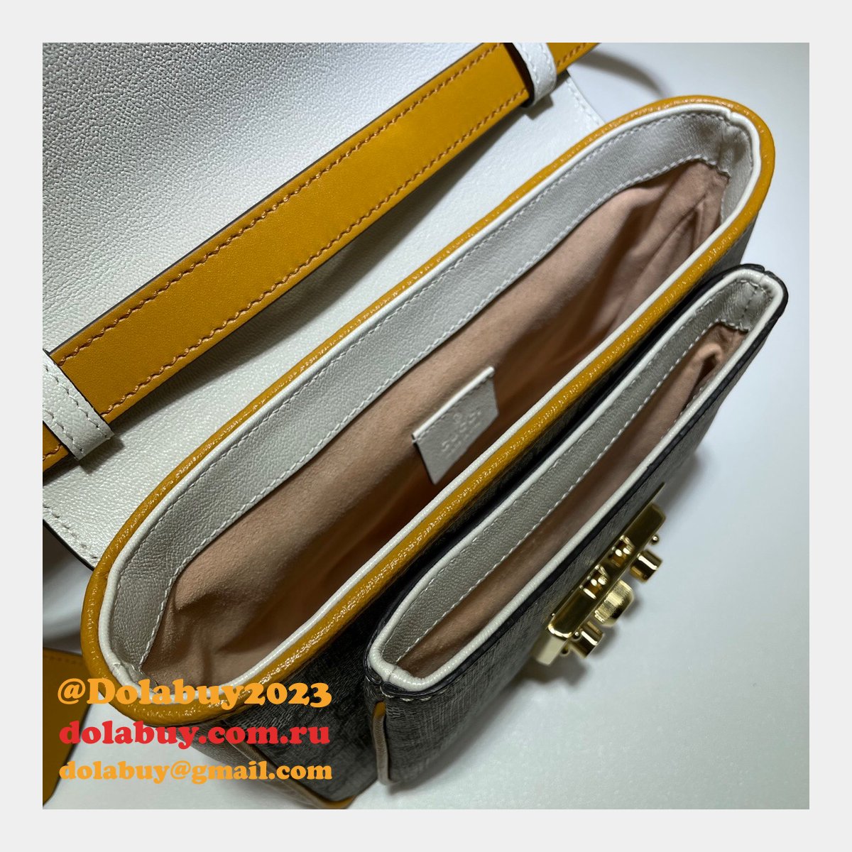 High Quality Gucci Replica 658487 Padlock mini bag in GG Supreme canvas
