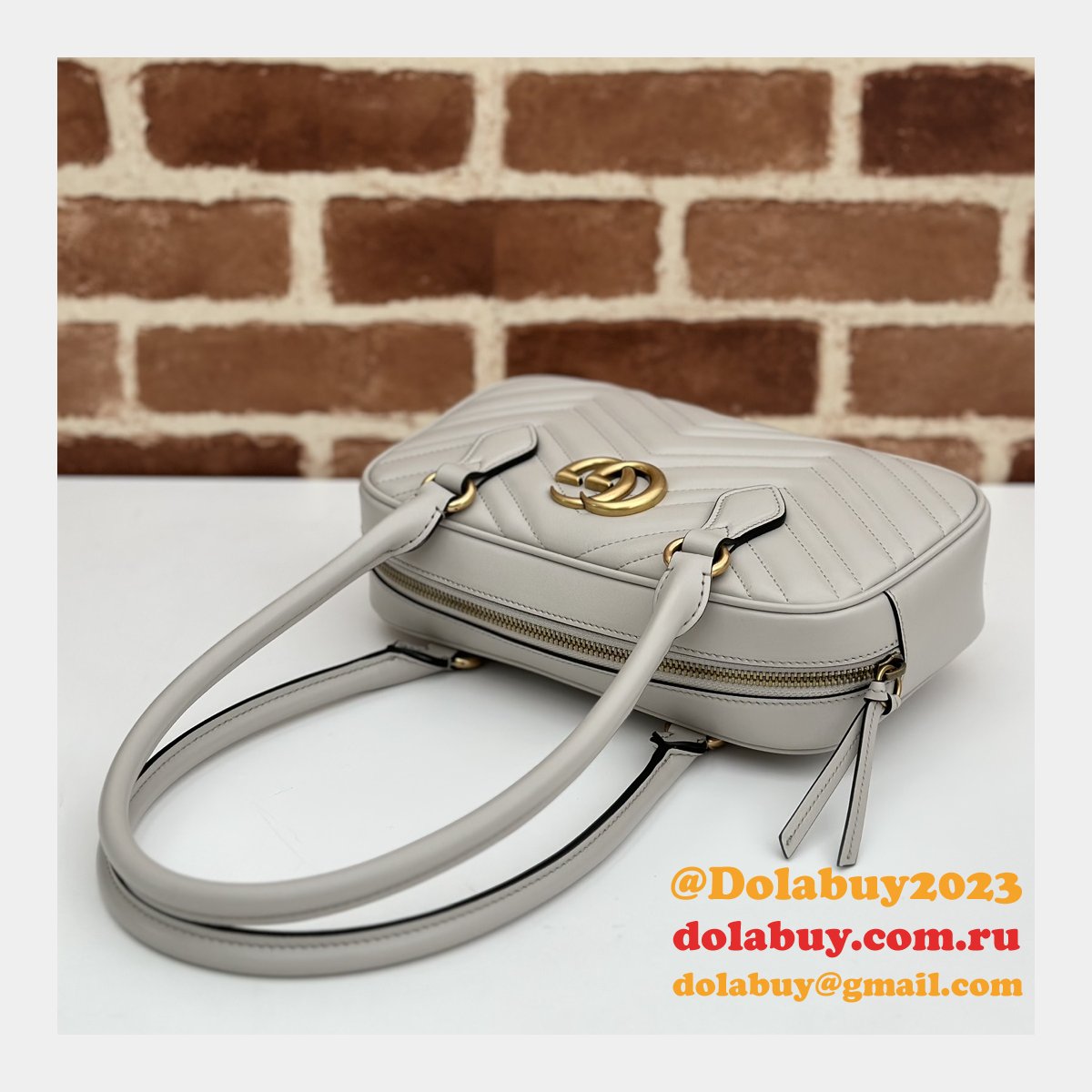 Inspired GG Marmont Gucci Knockoff Top Handle 795199 Bag