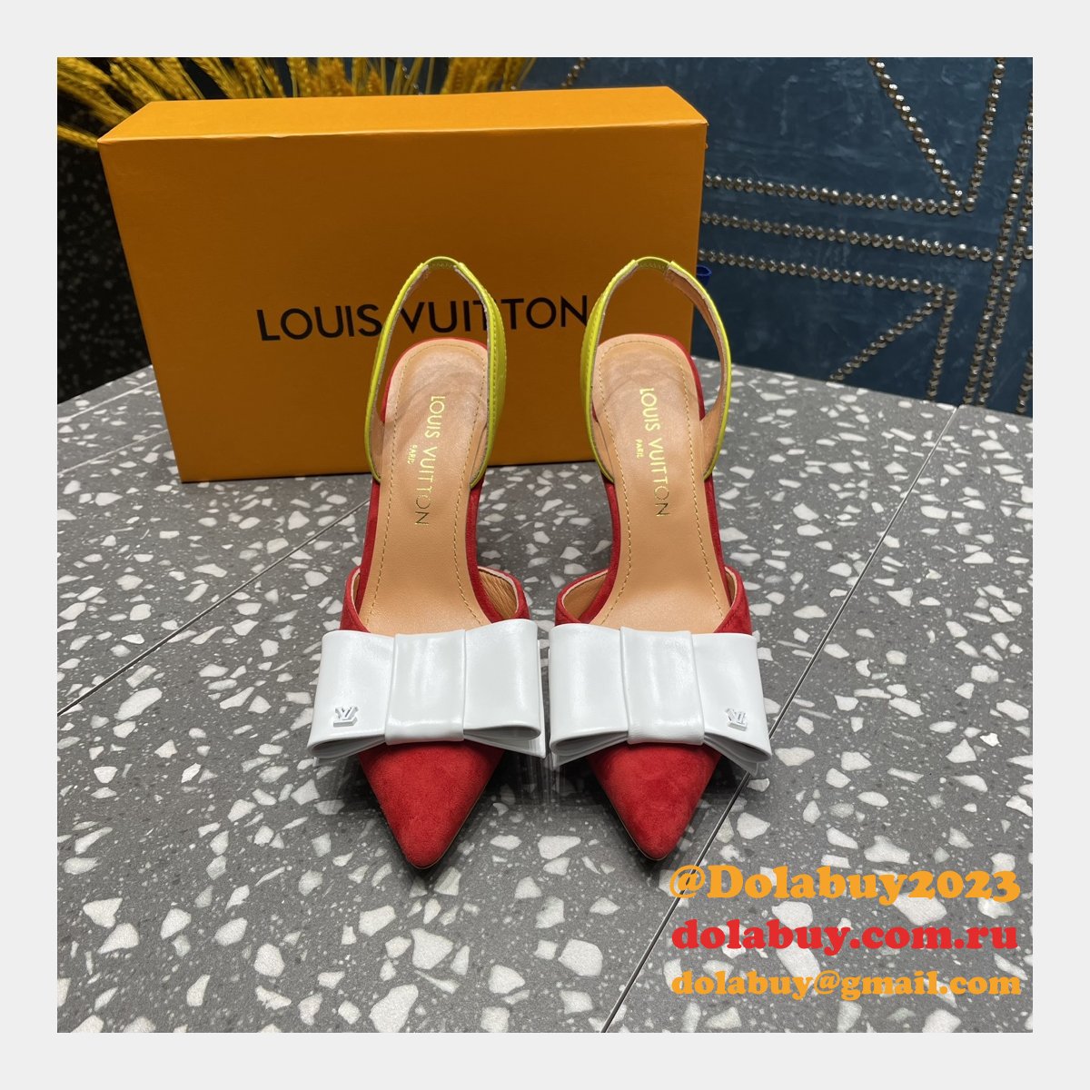 Knockoff LOUIS VUITTON Blossom Slingback Pump Cheap