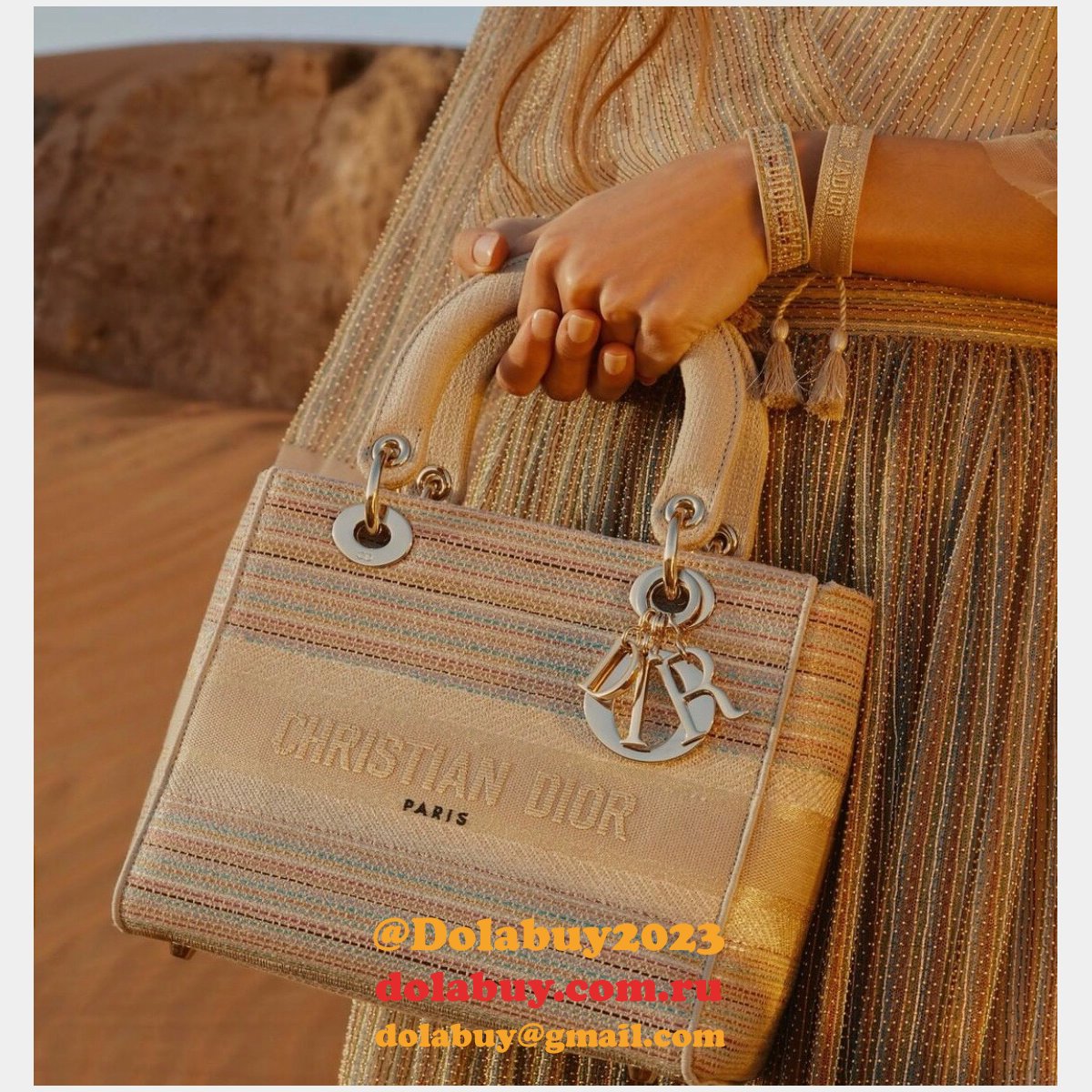 Lady Christian Dior Best 24cm Lady D-Lite Replica Bag