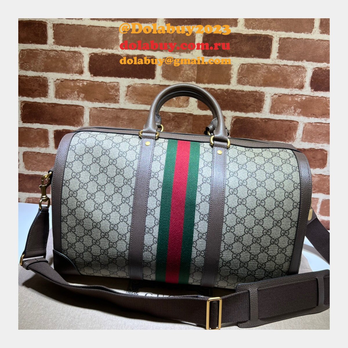 Gucci Our Replica Ophidia 681295 GG Supreme Duffle Tote Bag