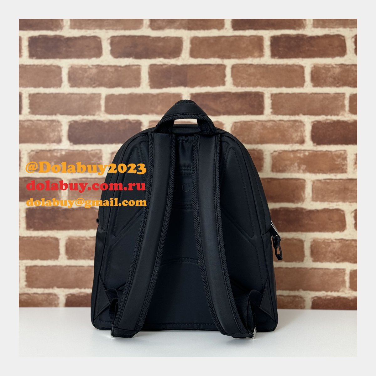 Medium Gucci Backpack Mens with GG Logo 800265 Black Replica Bags