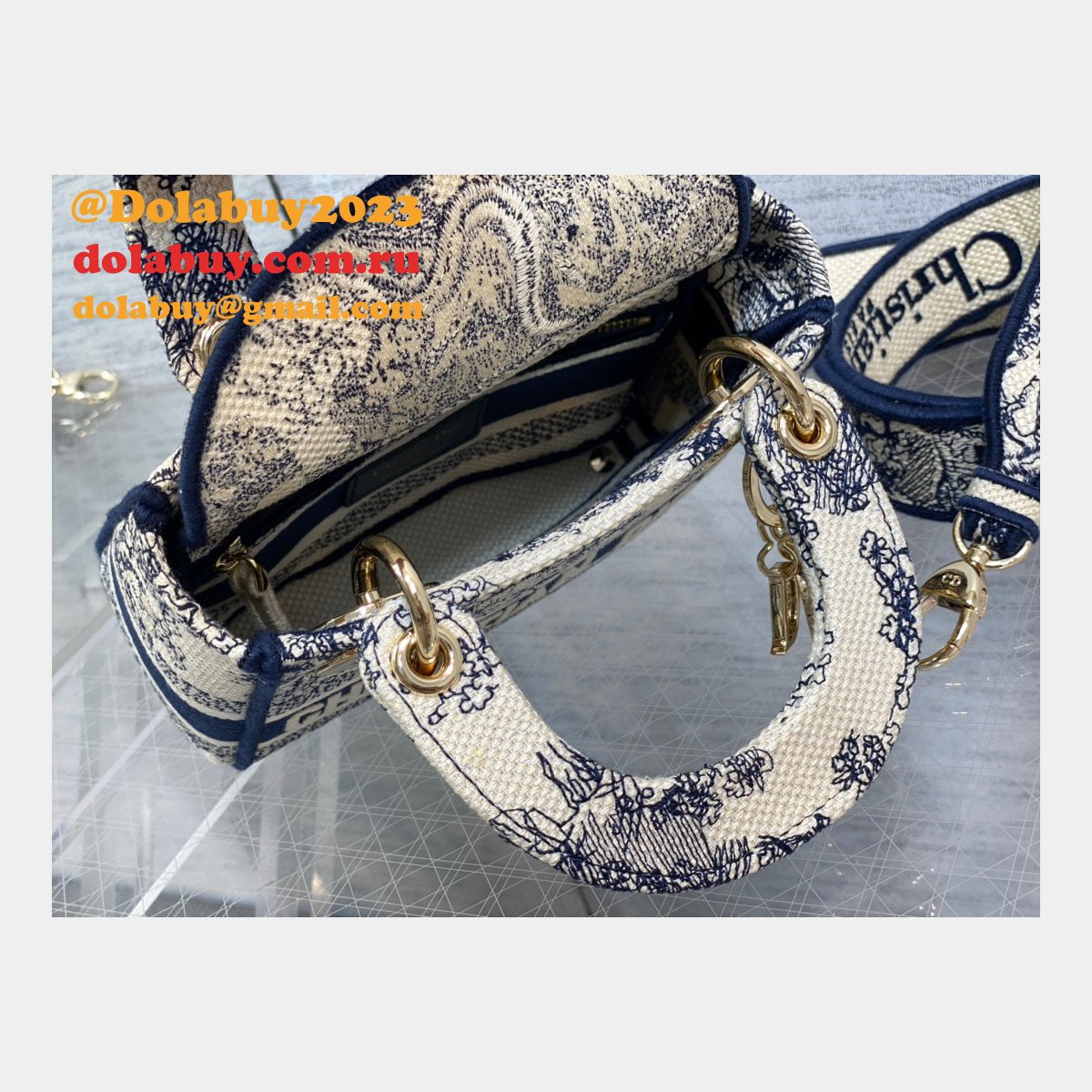 Christian Dior Copy Lady 1:1 17CM Mirror Designer Bag