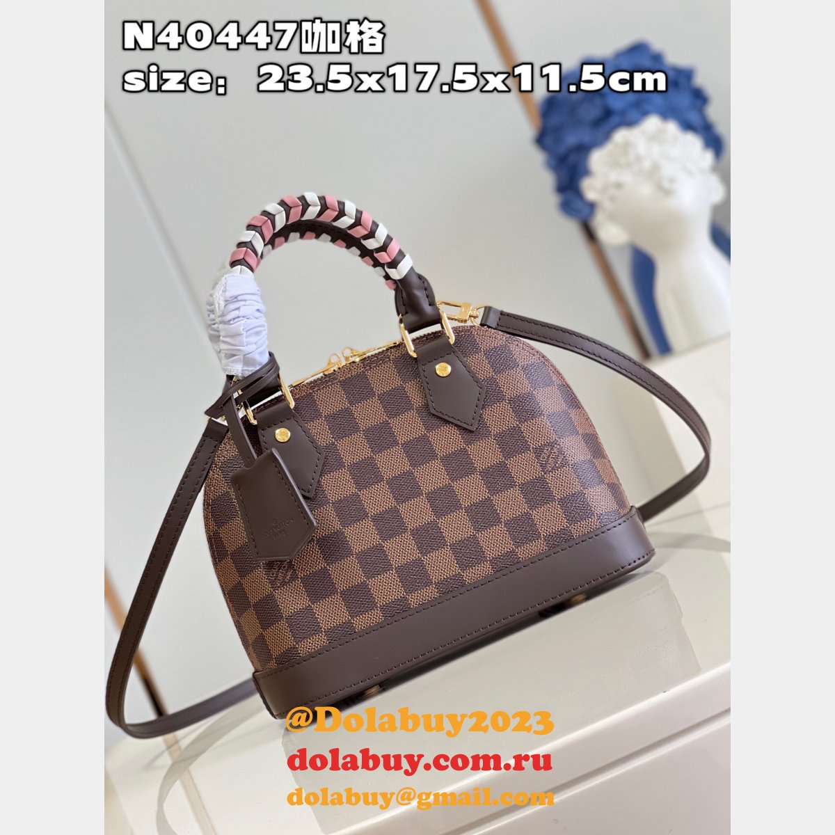 Fake Louis Vuitton Top Quality Braided N40447 Damier Ebene Bag