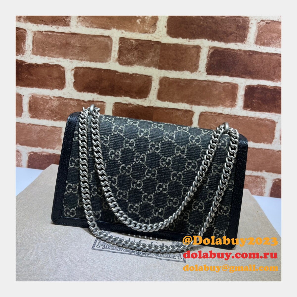 the highest quality G*u*i dionysus gg supreme shoulder bag 400249 black