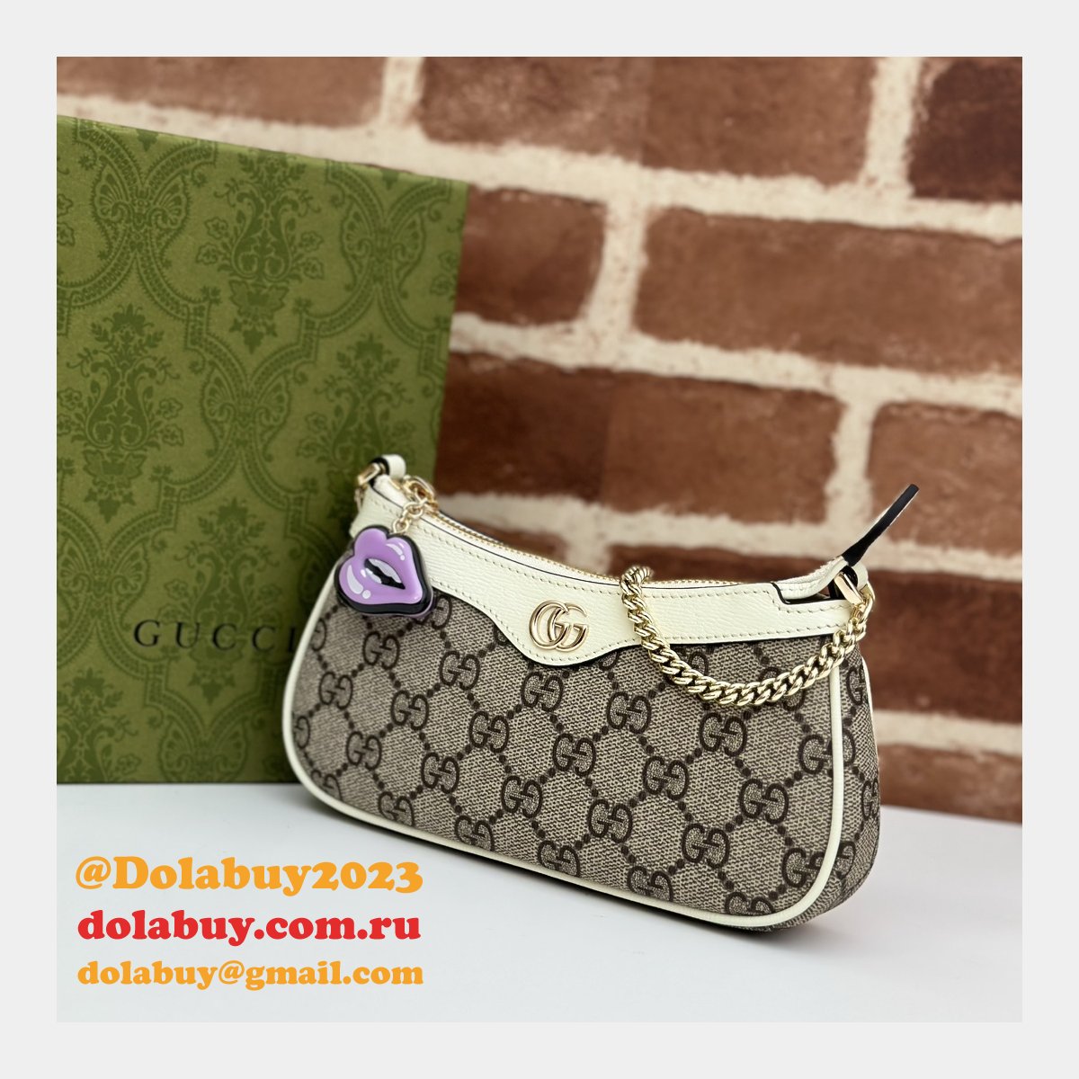 inspired G*u*i 784732 gg super mini shoulder charm bag