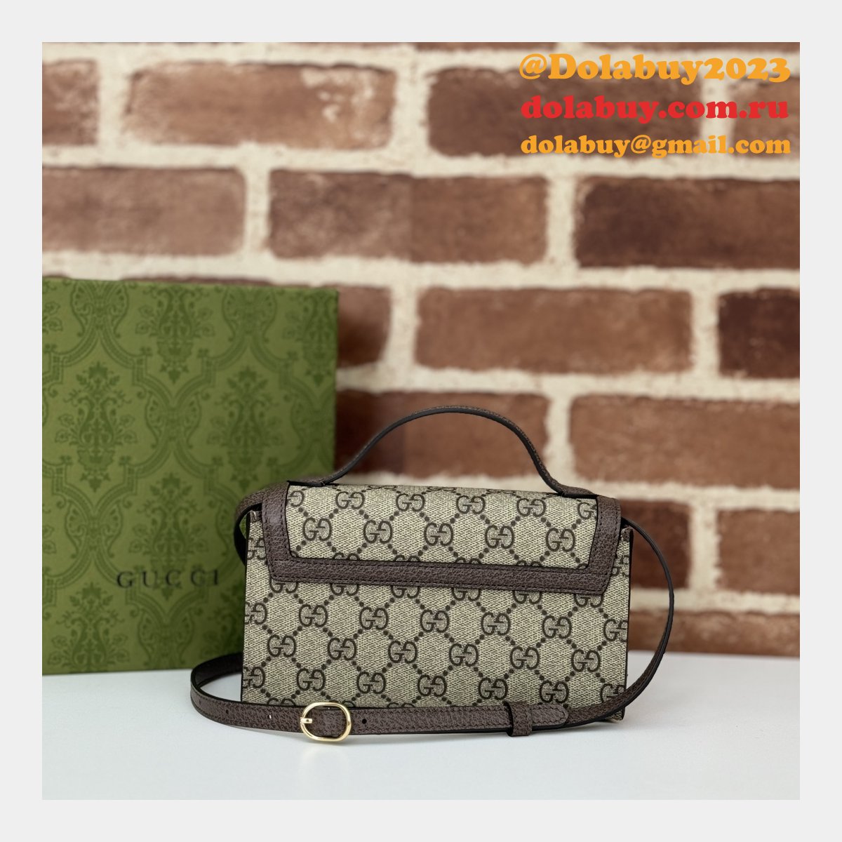 Ophidia 1:1 Mirror Ebony Supreme 772314 Inspired Gucci Bag