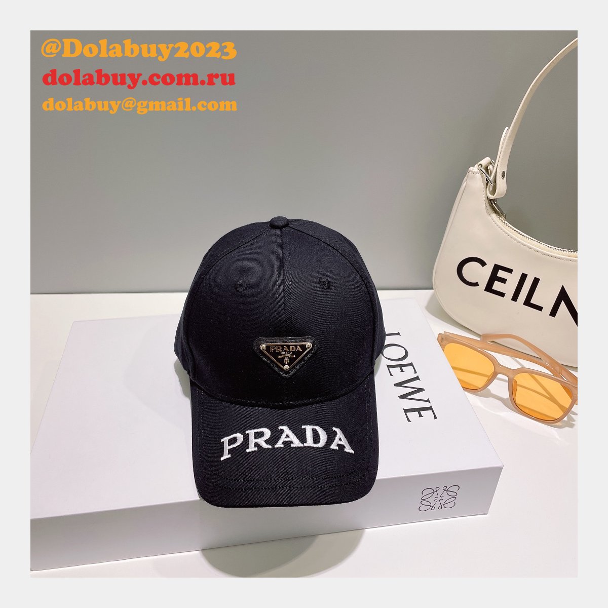 Tyga 7 Star Wearing a Prada Replica Bucket Hat