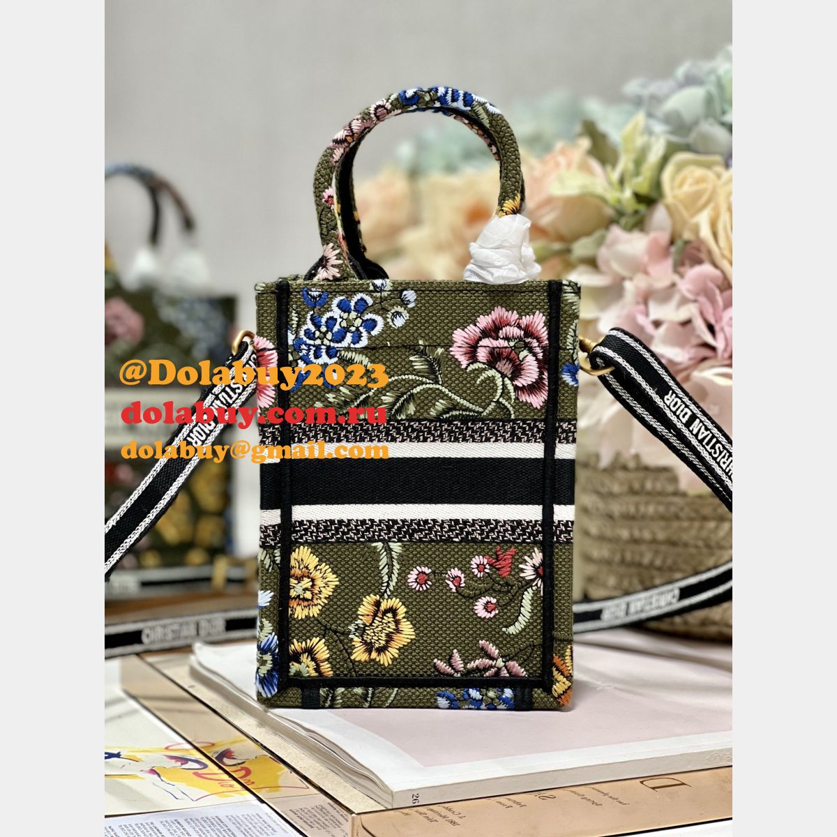 Book Tote High Quality Replica Dior Mizza Paris 9026 Bag