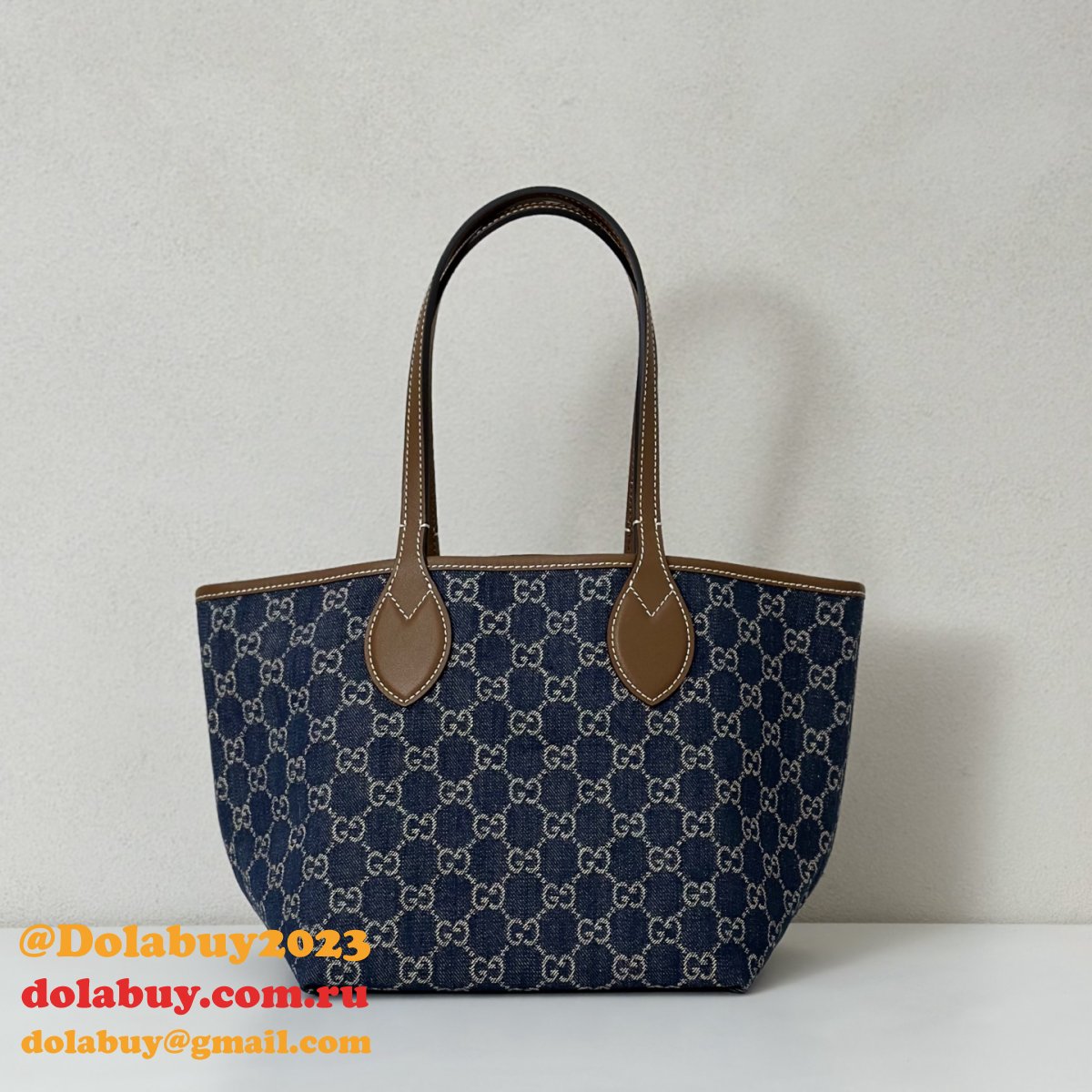 Gucci Totissima Small Reversible Tote Shoulder 820496 Blue Bag