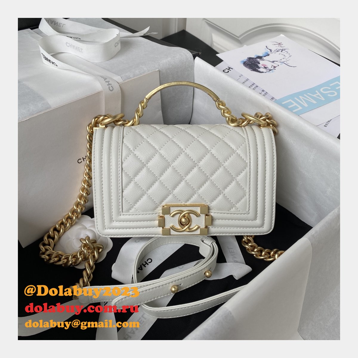 Boy High Quality A94804/A94805 Duplicate Flap 1:1 Copy From Original Bag