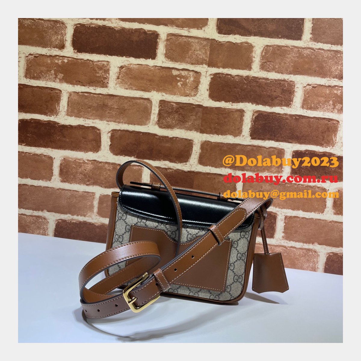 High Quality Gucci Replica 658487 Padlock mini bag in GG Supreme canvas