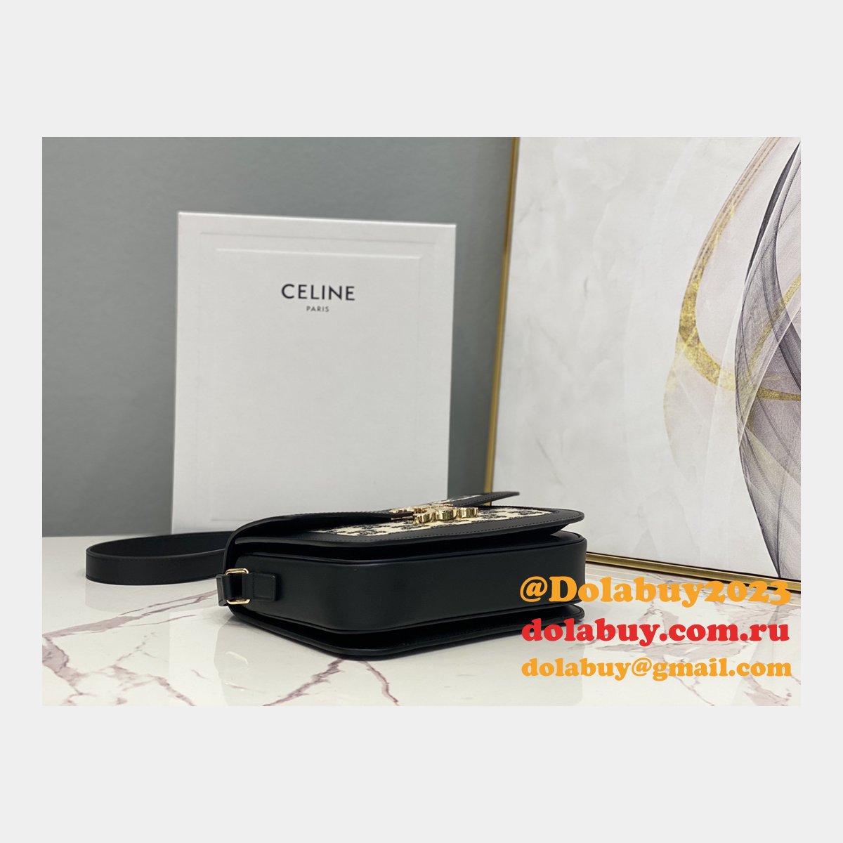 Celine High Quality Triomphe teen 18.5cm 188423 Cheap Bag