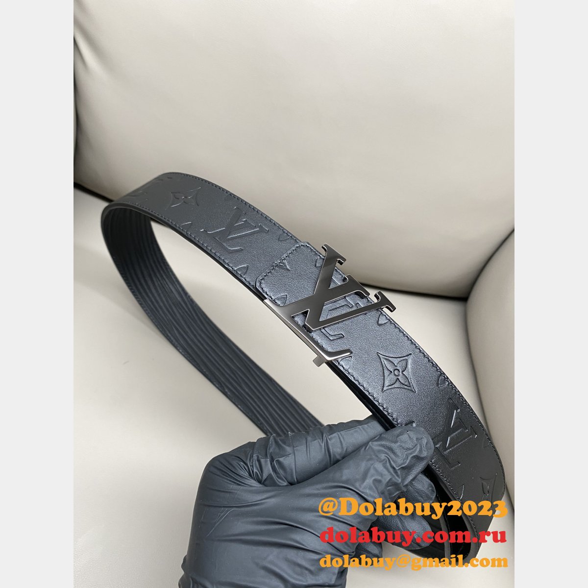 Cheap LOUIS VUITTON MEN Double-sided Belt 40mm