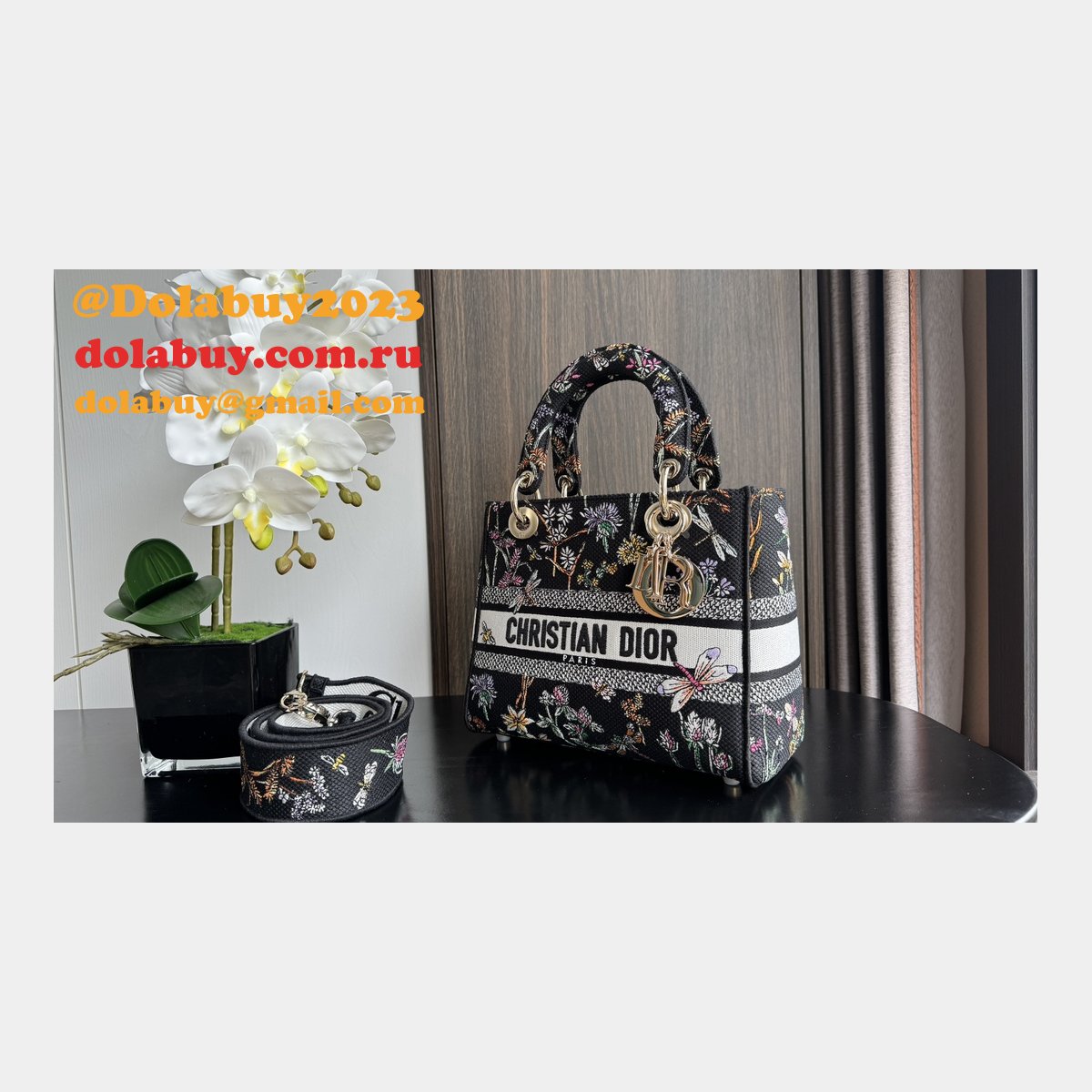 Perfect Christian Dior Lady Dior 24cm Duplicate Bags