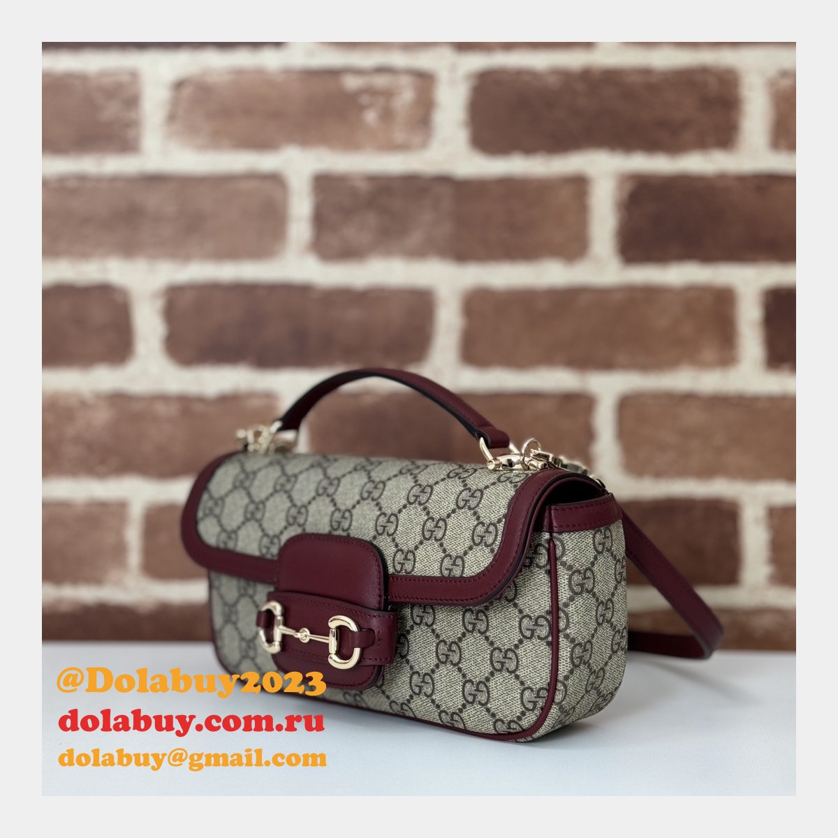 Designer Gucci Horsebit Duplicate Shoulder 815206 7 Star Bag
